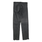 TANGO Womens Leather Black Slim Trousers W28 L32 Button Closure Stylish