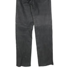 TANGO Womens Leather Black Slim Trousers W28 L32 Button Closure Stylish