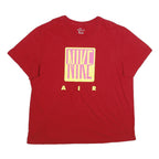 NIKE Mens Red Graphic T-Shirt 2XL Short Sleeve Crew Neck Cotton Comfort
