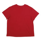 NIKE Mens Red Graphic T-Shirt 2XL Short Sleeve Crew Neck Cotton Comfort