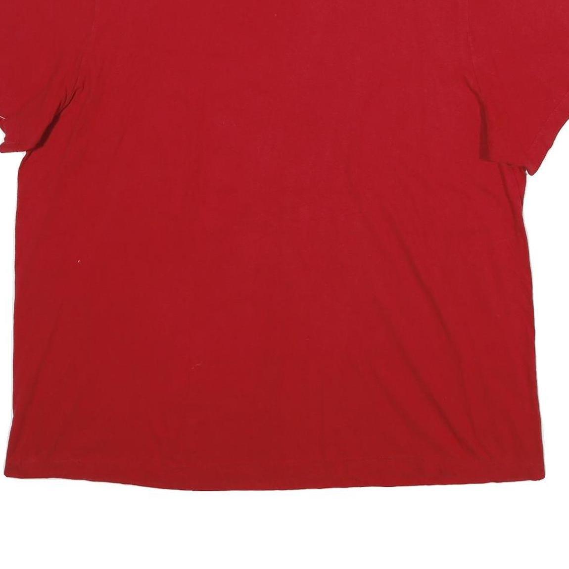 NIKE Mens Red Graphic T-Shirt 2XL Short Sleeve Crew Neck Cotton Comfort