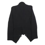 ZARA WOMAN Womens Black Wool Blend Jacket XS Woolblend Asymmetric Hem Zipper