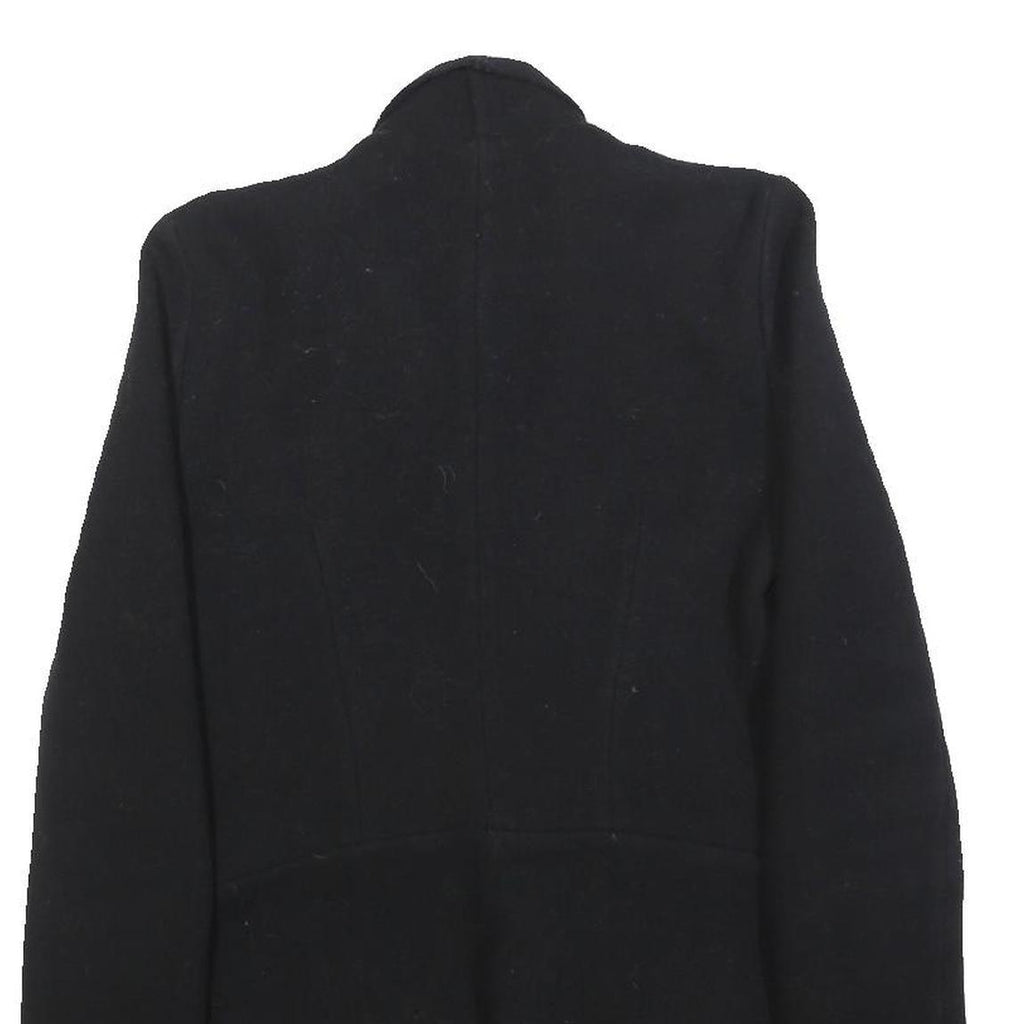 ZARA WOMAN Womens Black Wool Blend Jacket XS Woolblend Asymmetric Hem Zipper