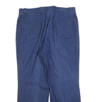 Womens Relaxed Blue Denim Jeans W38 L30 Cotton Blend Zip Pockets