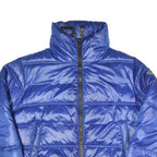 REPLAY Mens Blue Bomber Jacket S Polyester Blend Puffer Zip Up Padded