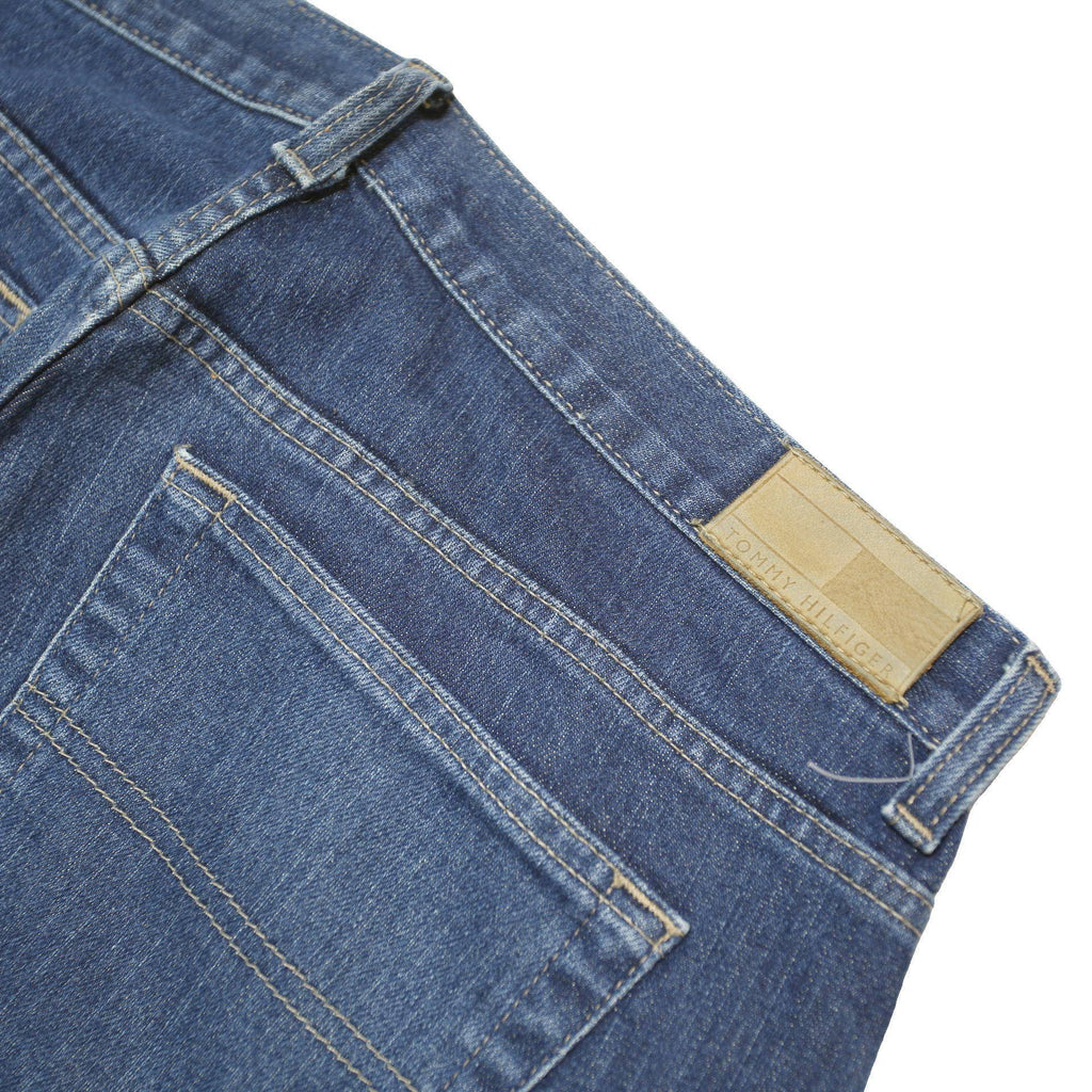 TOMMY HILFIGER Womens Jeans Blue Loose Flared Denim Medium W34 L30 Button