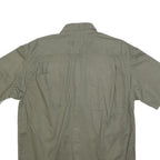 DULUTH Mens Green Casual Shirt M Cotton Blend Short Sleeve Button Pockets
