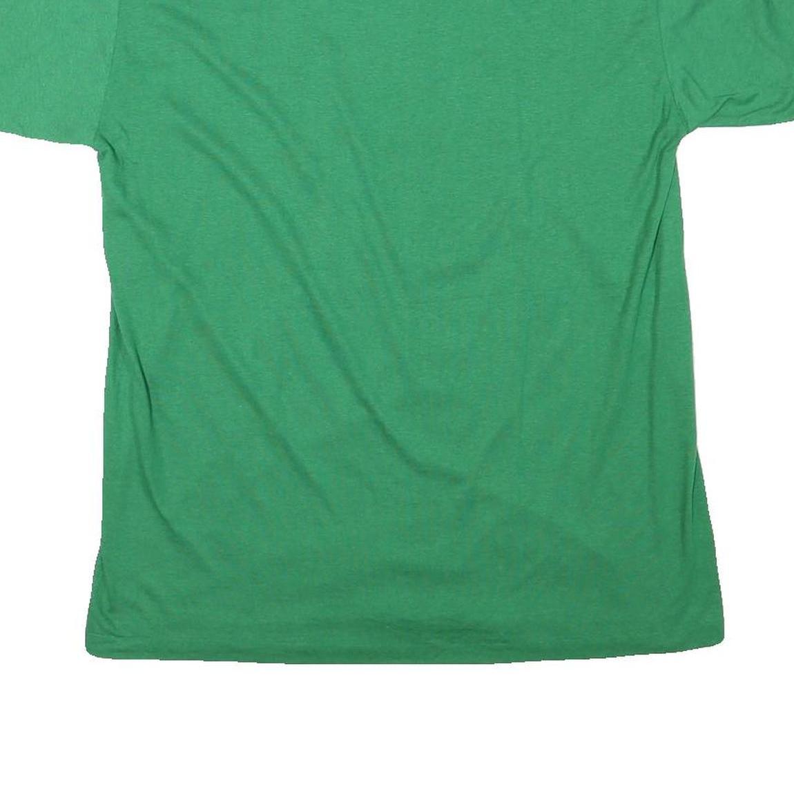 GULF COAST Mens Green Helicopter Graphic T-Shirt L Short Sleeve Crew Neck