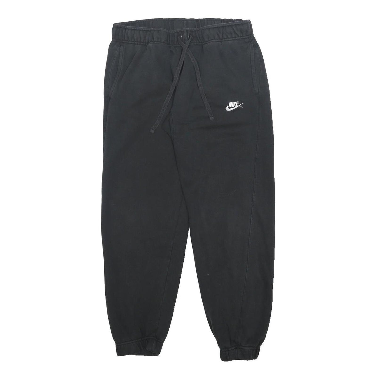 NIKE Womens Joggers Black L W30 L28 Regular Tapered Cotton Blend