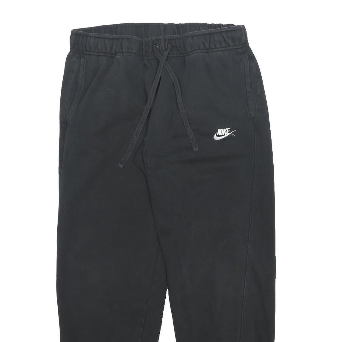 NIKE Womens Joggers Black L W30 L28 Regular Tapered Cotton Blend