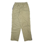 ADIDAS Mens Joggers Beige L W28 L30 Nylon Relaxed Straight Zip Track Pants
