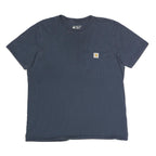 CARHARTT Womens Blue Pocket T-Shirt L Short Sleeve Crew Neck Classic Cotton