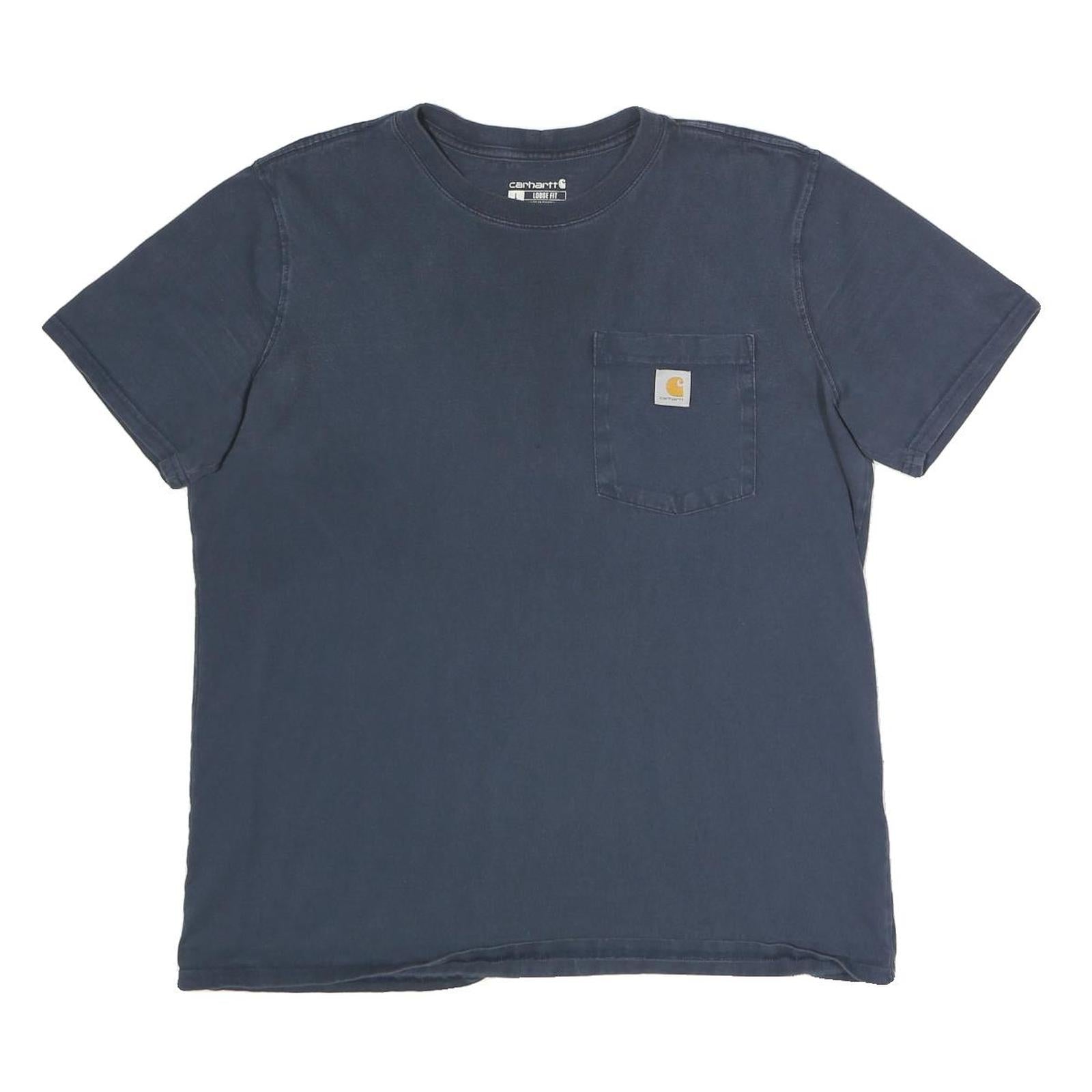 CARHARTT Womens Blue Pocket T-Shirt L Short Sleeve Crew Neck Classic Cotton