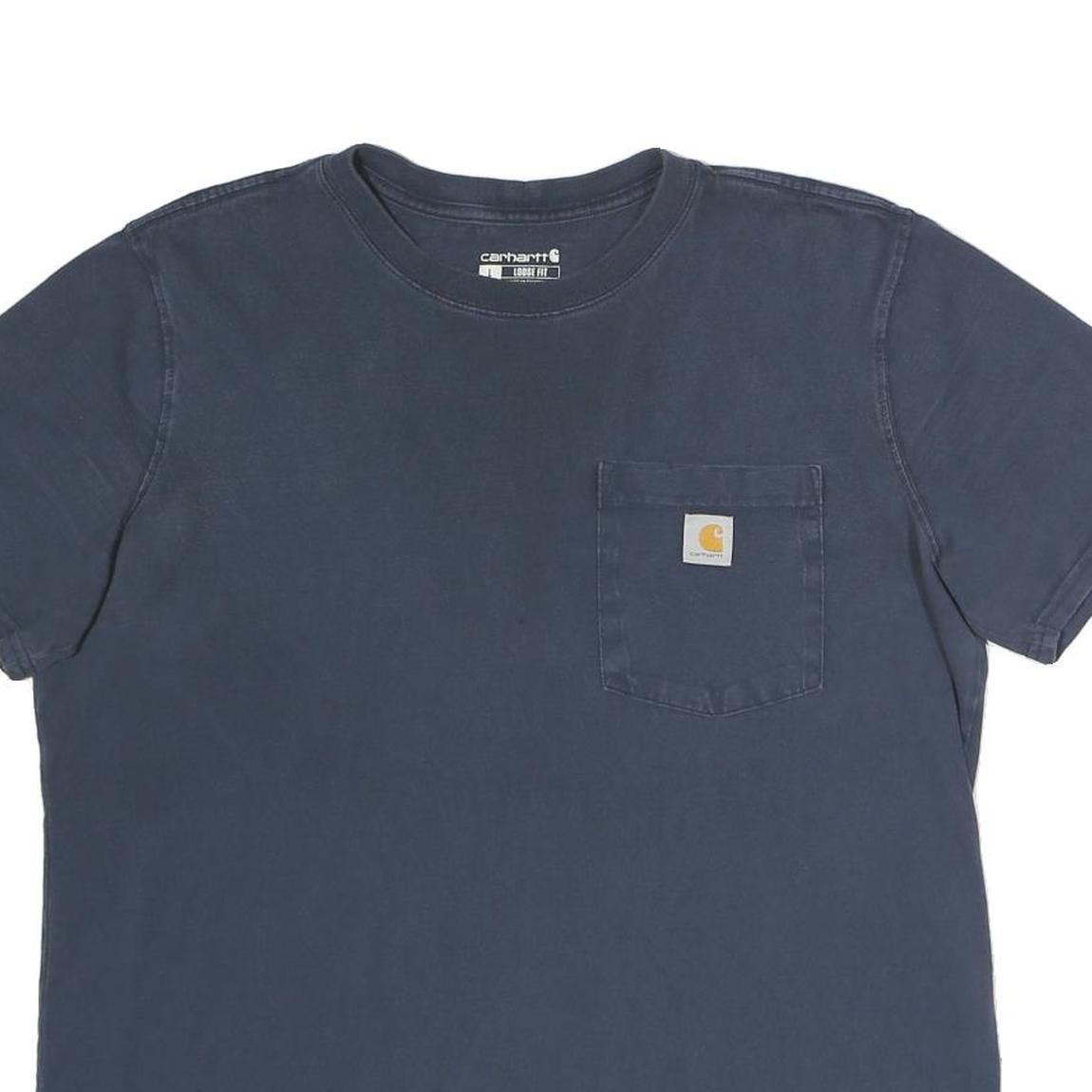 CARHARTT Womens Blue Pocket T-Shirt L Short Sleeve Crew Neck Classic Cotton