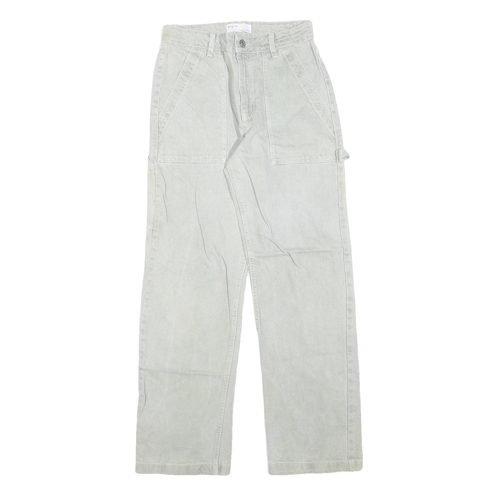 SUPRE Womens Jeans White Relaxed Straight Denim W26 L30 Casual Cotton Blend