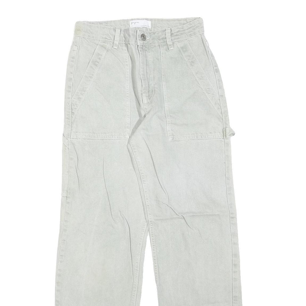 SUPRE Womens Jeans White Relaxed Straight Denim W26 L30 Casual Cotton Blend