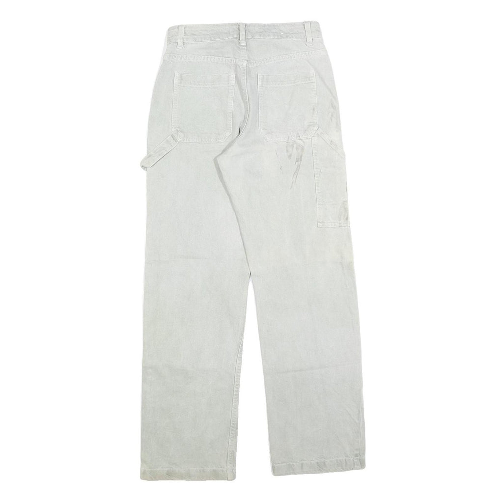 SUPRE Womens Jeans White Relaxed Straight Denim W26 L30 Casual Cotton Blend