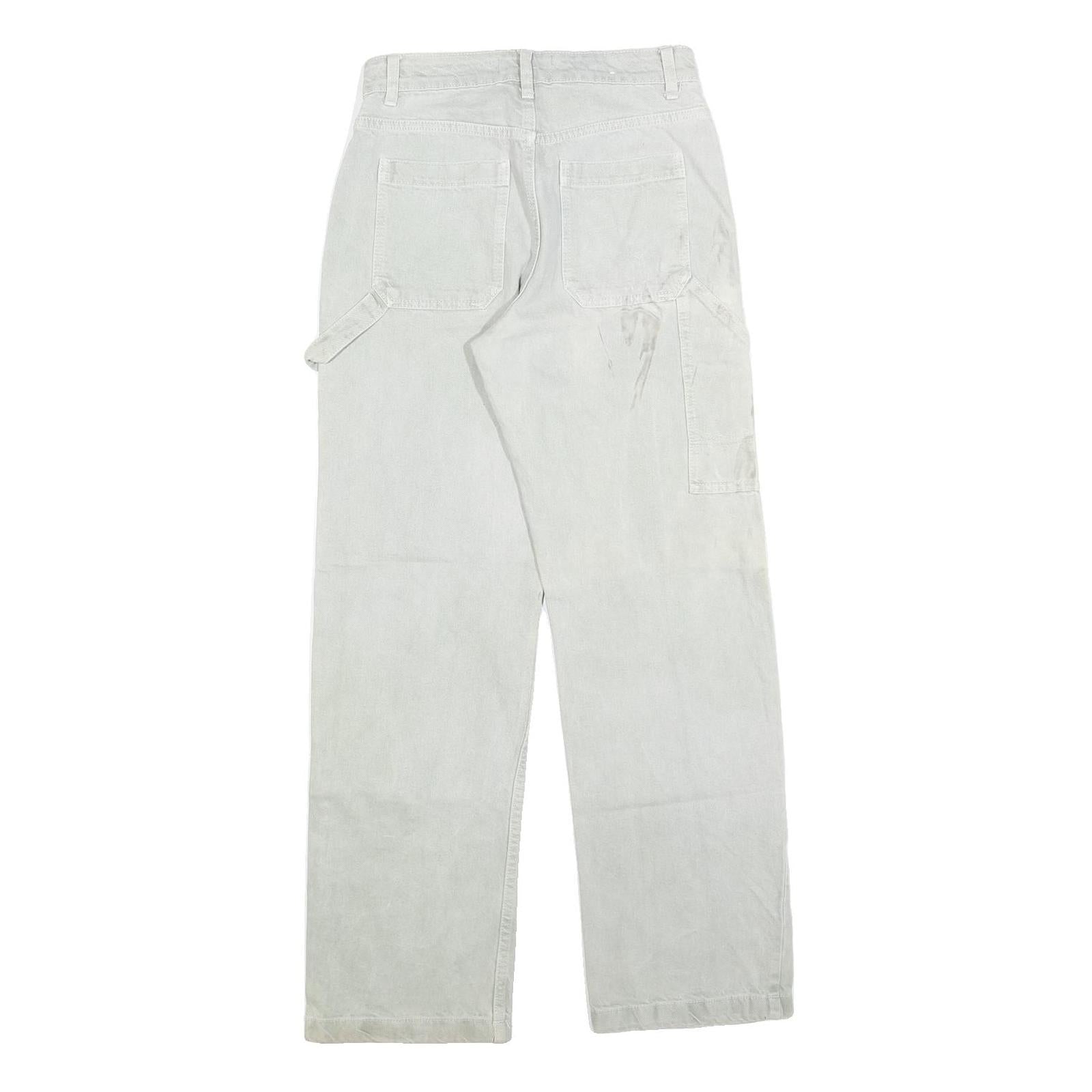 SUPRE Womens Jeans White Relaxed Straight Denim W26 L30 Casual Cotton Blend