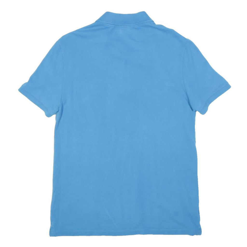 LACOSTE Mens Blue Short Sleeve Plain M Polo Shirt Cotton Blend Casual