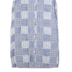 TOMMY HILFIGER Womens Blue & White Patchwork Sleeveless Shirt Dress Cotton Blend