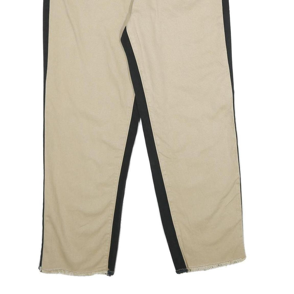 DARKER WAVES Womens Jeans Beige & Black Relaxed Straight Denim Medium W32 L28