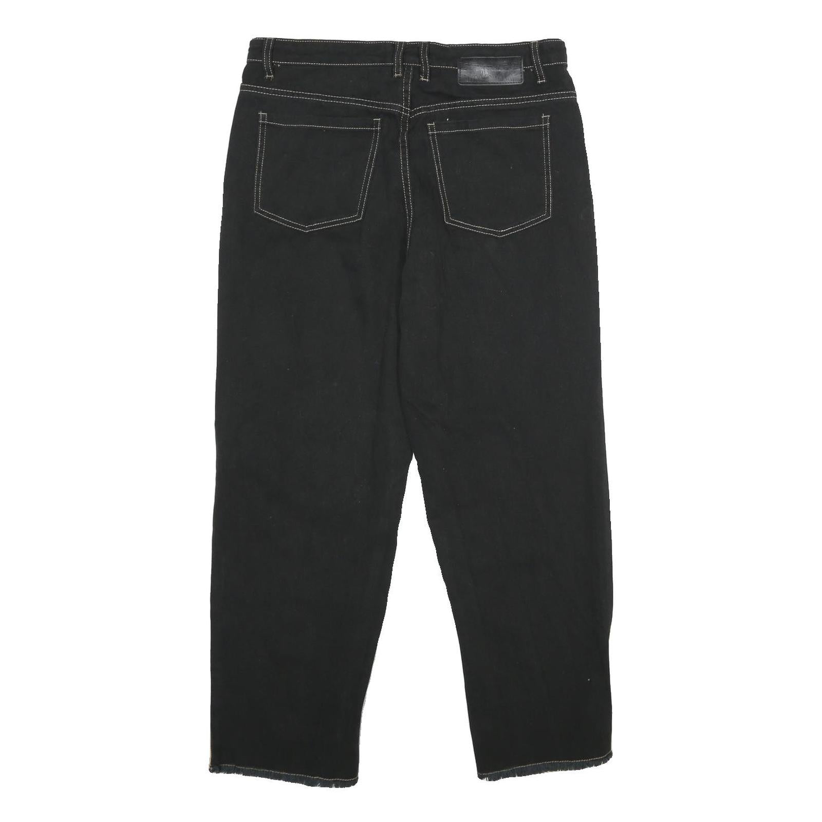 DARKER WAVES Womens Jeans Beige & Black Relaxed Straight Denim Medium W32 L28