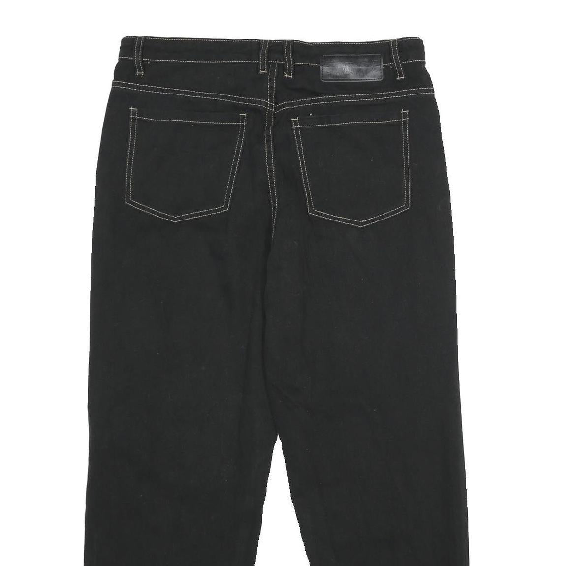 DARKER WAVES Womens Jeans Beige & Black Relaxed Straight Denim Medium W32 L28