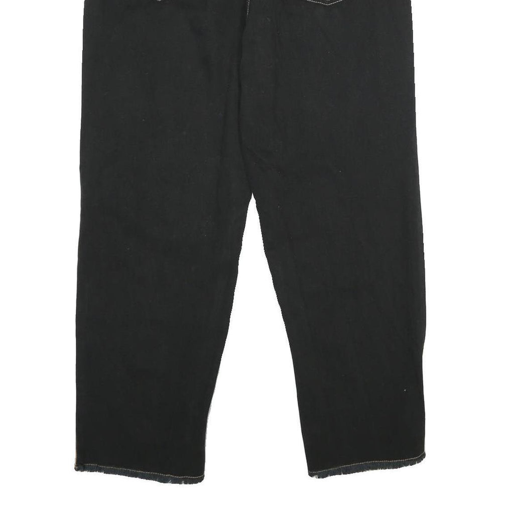 DARKER WAVES Womens Jeans Beige & Black Relaxed Straight Denim Medium W32 L28