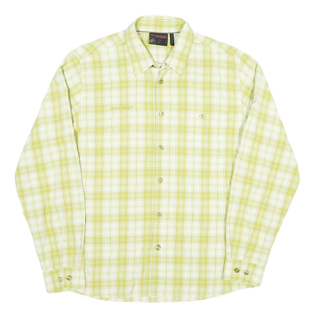 MAMMUT Mens Green & White Check Shirt M Cotton Blend Casual Outdoor