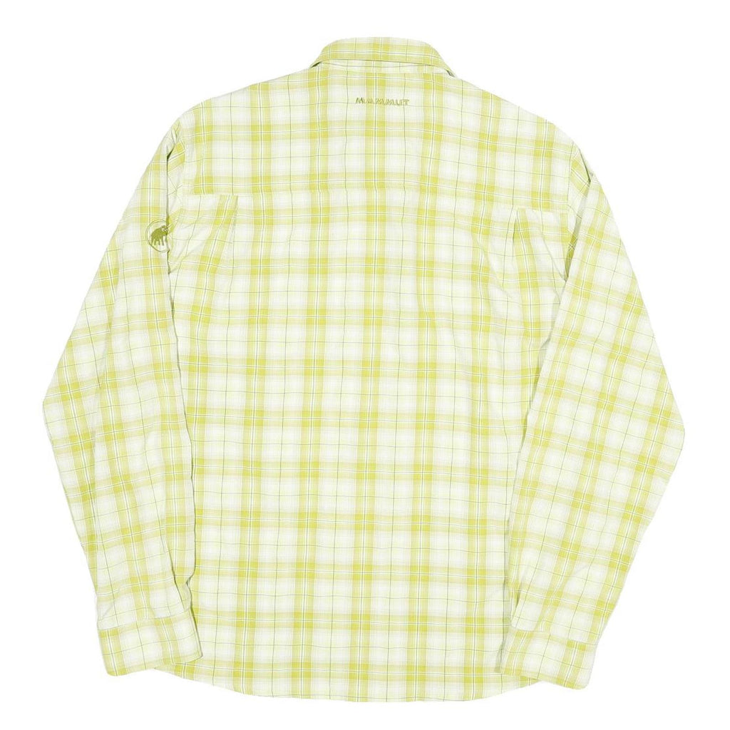 MAMMUT Mens Green & White Check Shirt M Cotton Blend Casual Outdoor