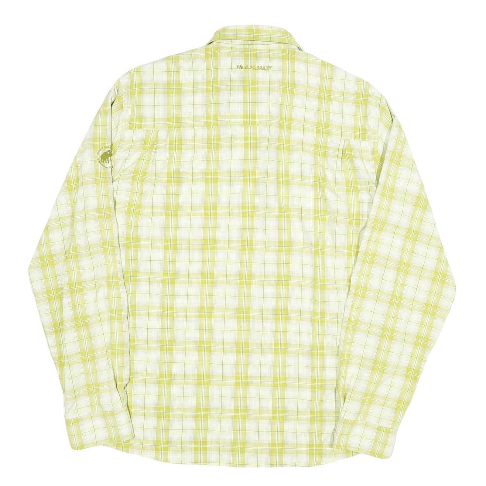 MAMMUT Mens Green & White Check Shirt M Cotton Blend Casual Outdoor
