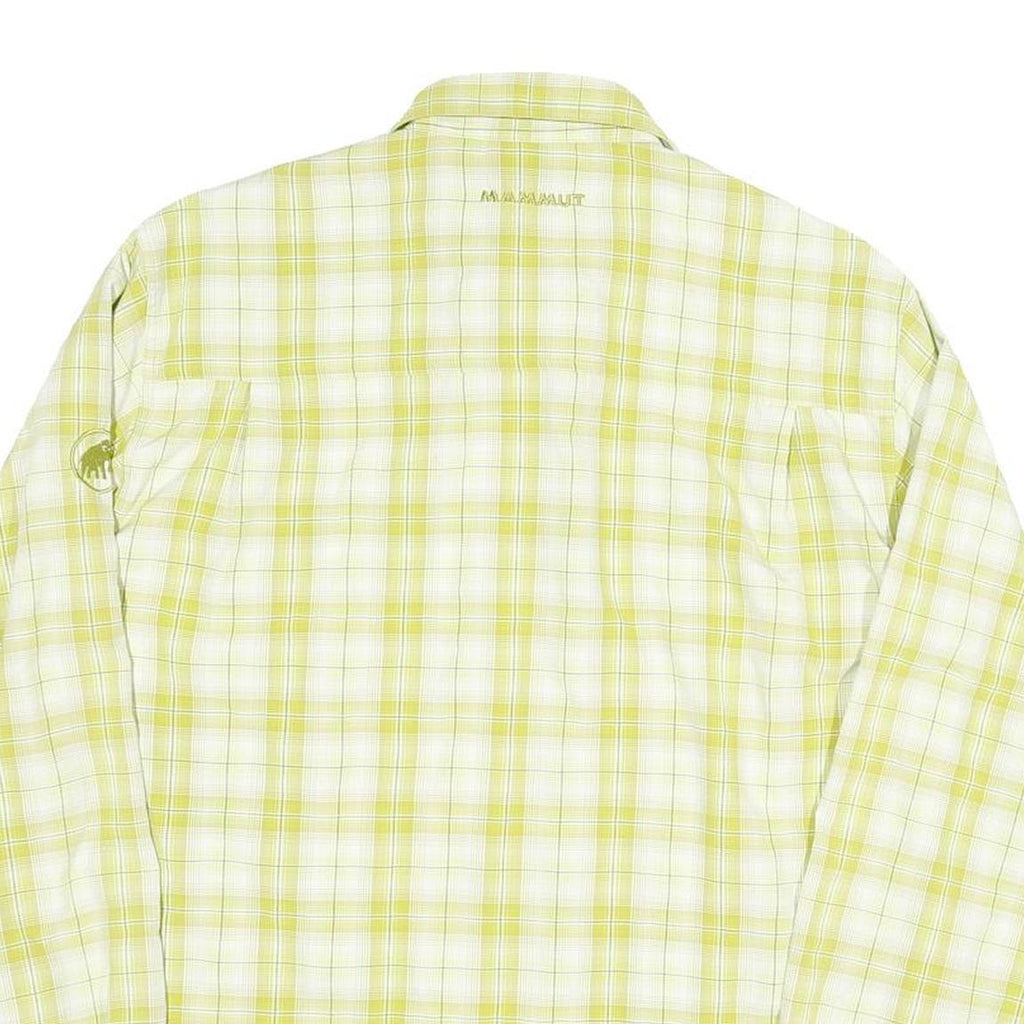 MAMMUT Mens Green & White Check Shirt M Cotton Blend Casual Outdoor