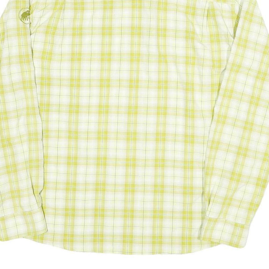 MAMMUT Mens Green & White Check Shirt M Cotton Blend Casual Outdoor