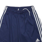 ADIDAS Mens Navy Blue Casual Sports Shorts S W26 Polyester Blend Drawstring