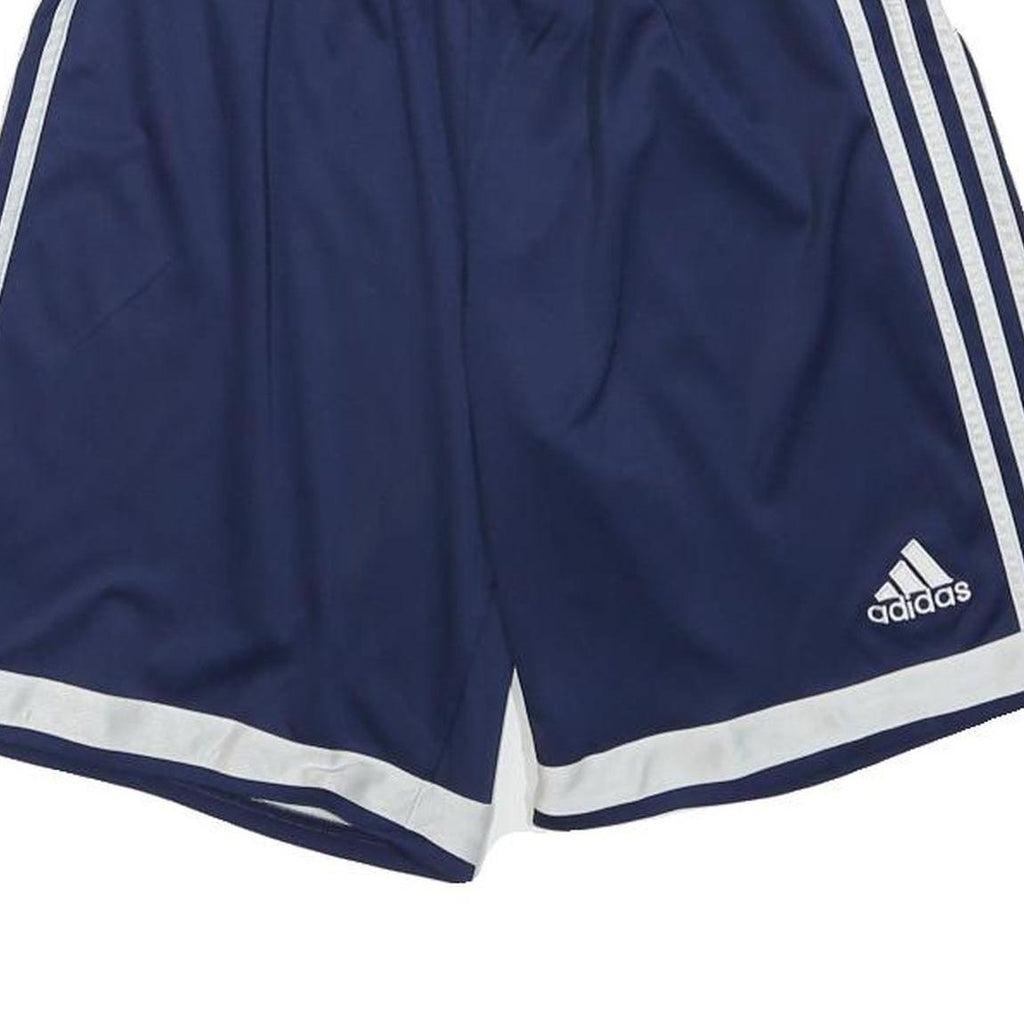 ADIDAS Mens Navy Blue Casual Sports Shorts S W26 Polyester Blend Drawstring