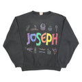 MILLENITEX Mens Black Joseph Crew Neck M Sweatshirt Colourful Print Pullover