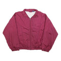 Mens Red Casual Zip Jacket 2XL Polyester Blend Plain Lightweight Outerwear