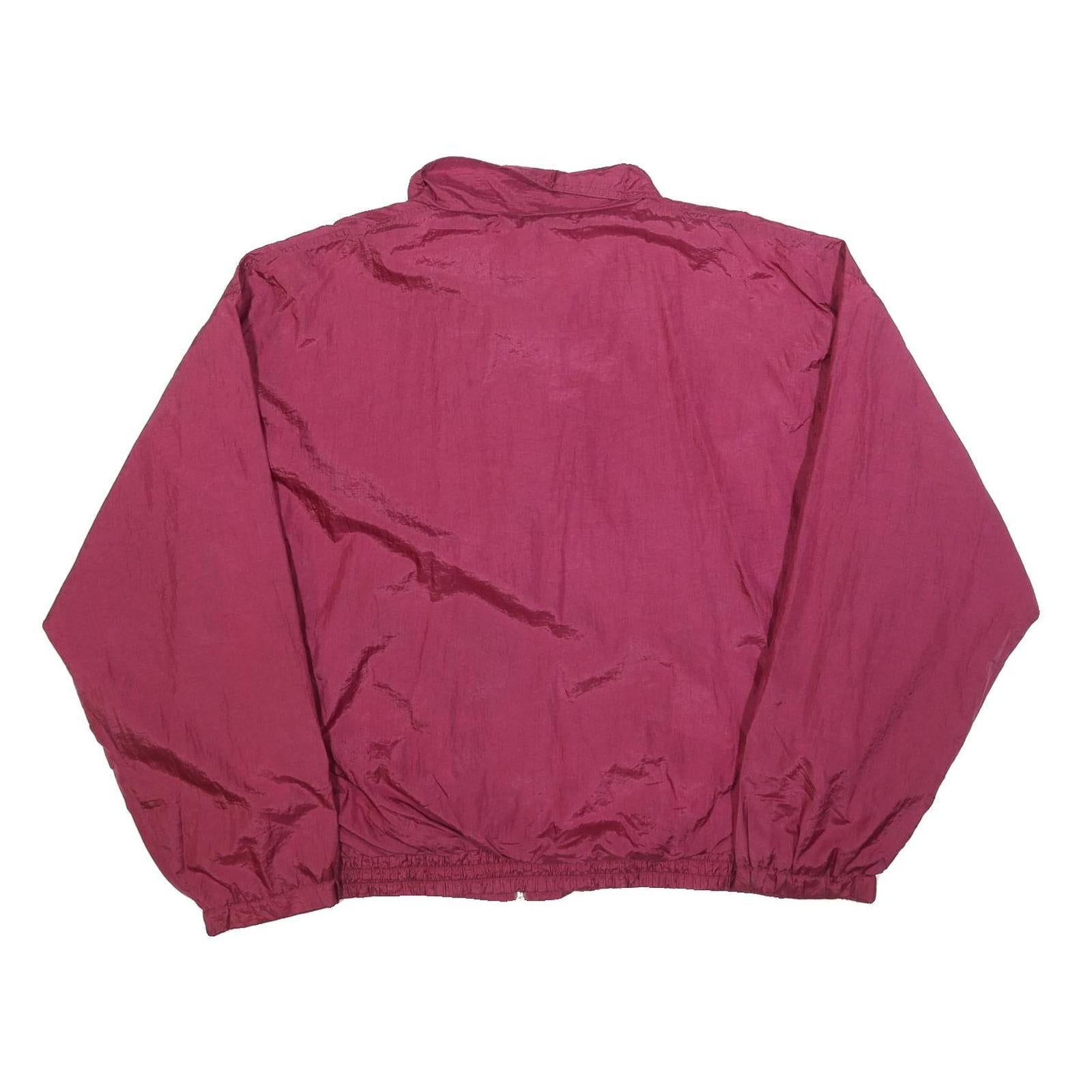 Mens Red Casual Zip Jacket 2XL Polyester Blend Plain Lightweight Outerwear