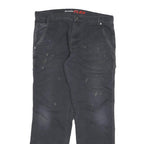 DICKIES Mens Cotton Blend Black Regular Fit Straight Leg Trousers W36 L32