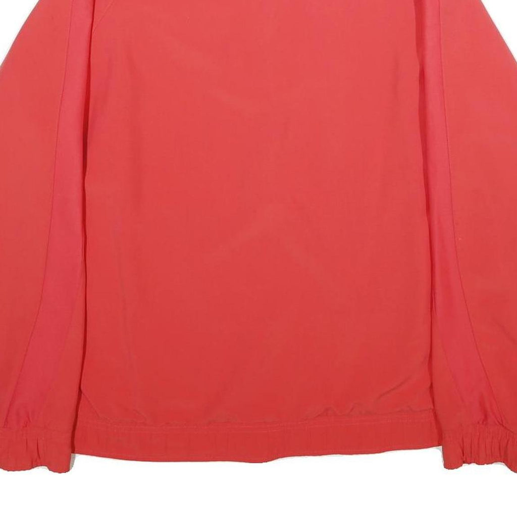 REEBOK Womens Coral Pink Jacket UK 14 Polyester Plain Zip Athletic Casual