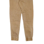 Womens Beige Cotton Blend Relaxed Drawstring Waist Trousers W28 L29 Casual