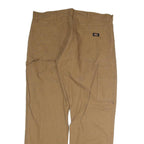 DICKIES Mens Beige Regular Straight Denim W36 L32 Workwear Zip Cotton Blend