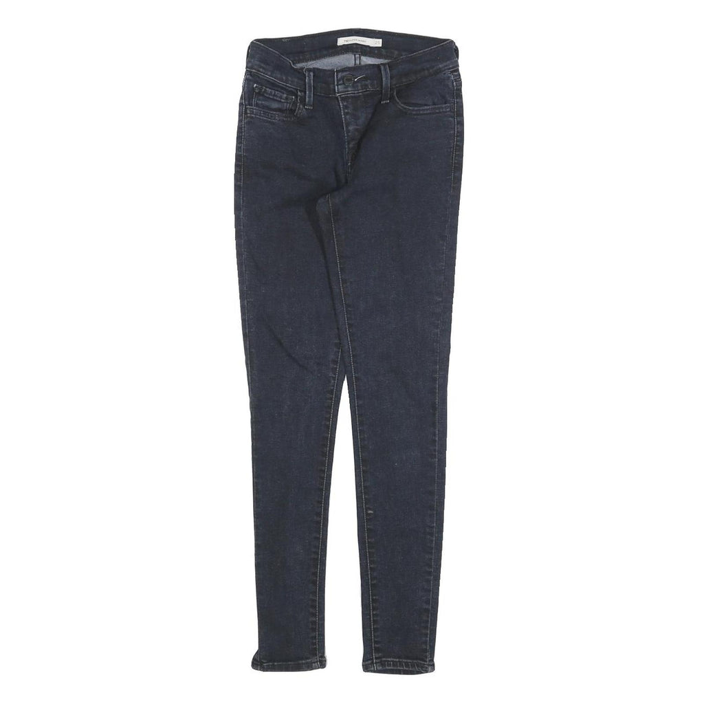 LEVI'S 710 Womens Jeans Blue Slim Skinny Denim Dark W25 L28 Stretch Cotton Blend