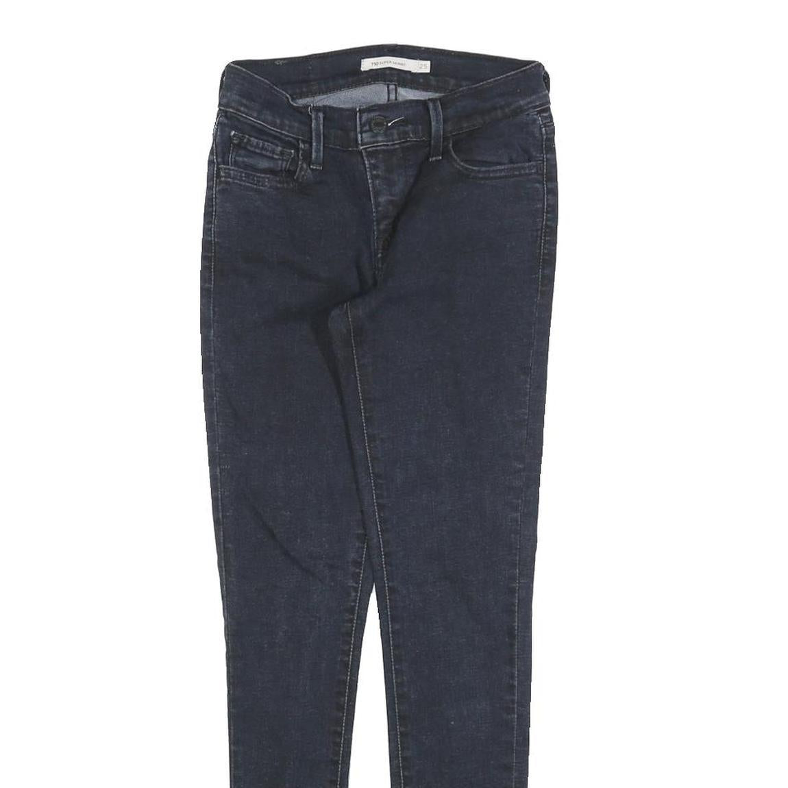 LEVI'S 710 Womens Jeans Blue Slim Skinny Denim Dark W25 L28 Stretch Cotton Blend