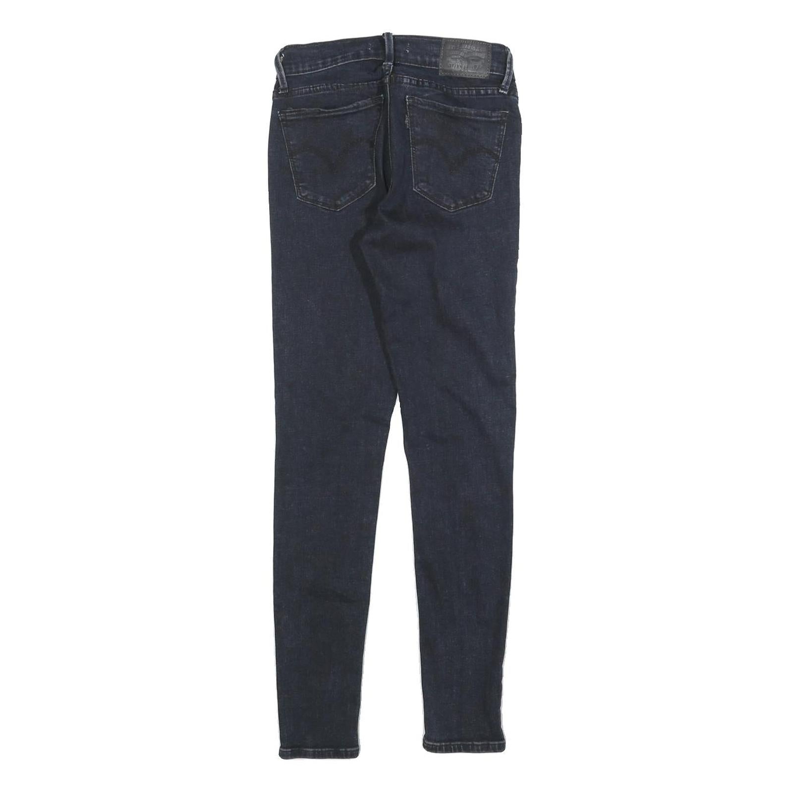 LEVI'S 710 Womens Jeans Blue Slim Skinny Denim Dark W25 L28 Stretch Cotton Blend