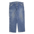 DICKIES Mens Relaxed Blue Denim Jeans W38 L30 Workwear Carpenter Style Zip