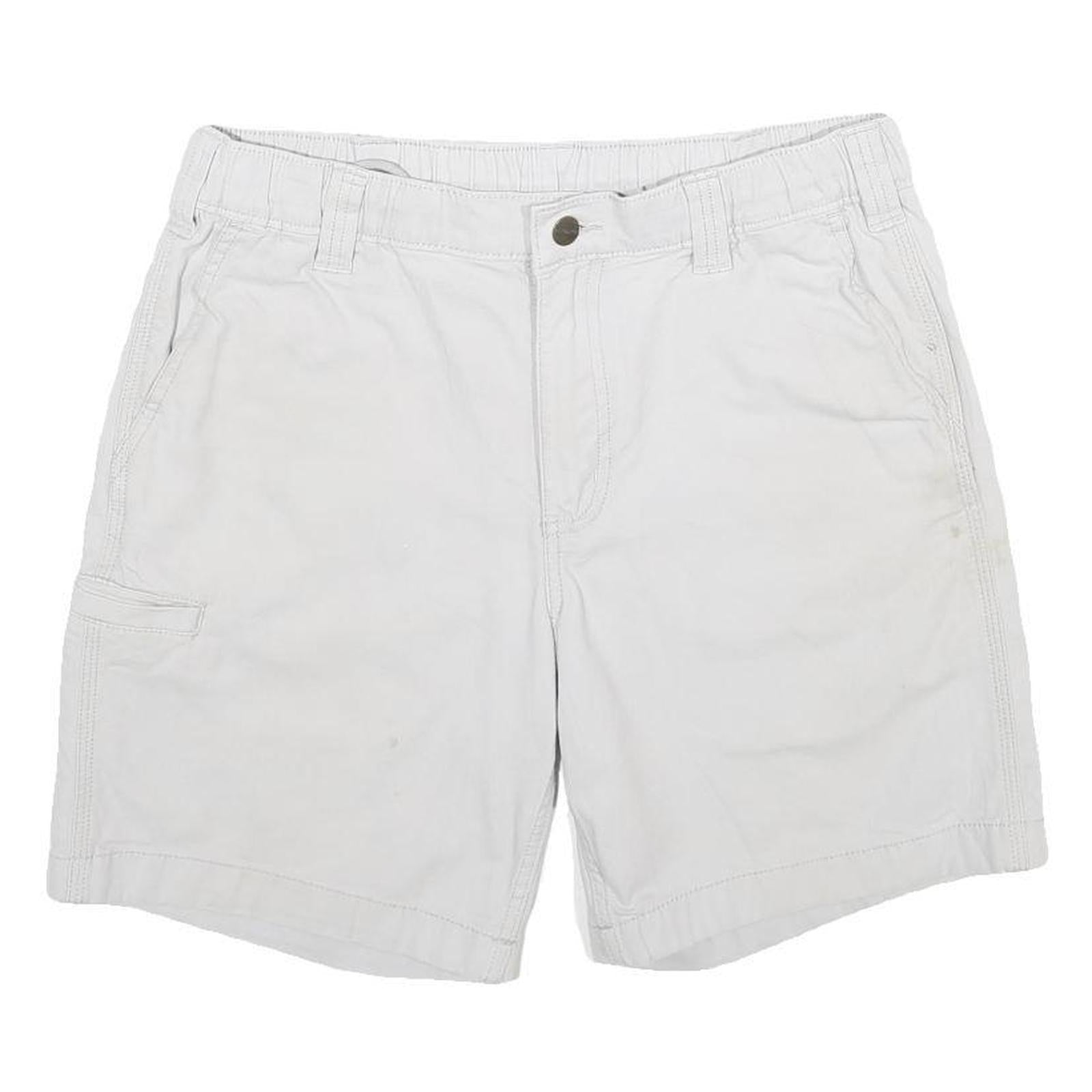 CARHARTT Mens Shorts White Casual M W31 Workwear Cotton Blend Pockets