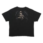 SPIRAL Mens Black Graphic T-Shirt 3XL Short Sleeve Crew Neck Gothic Skeleton