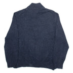 CALVIN KLEIN JEANS Mens Jumper Blue 1/4 Zip Tight Knit XL