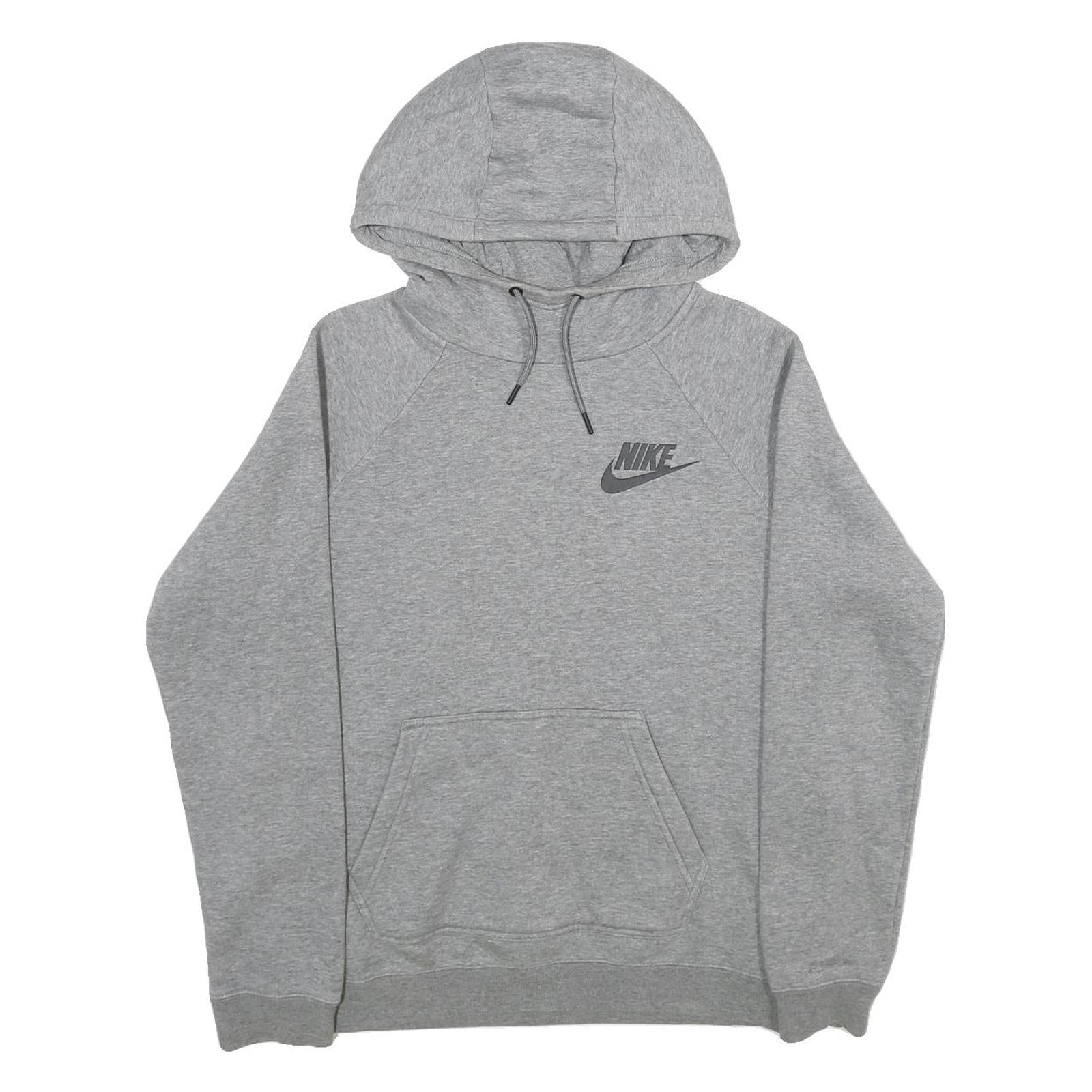 NIKE Mens Grey Hoodie S Cotton Blend Pullover Lightweight Sportswear